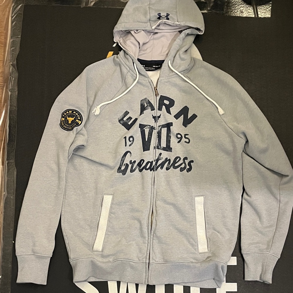 Under Armour Light Gray Zip-Up Hoodie